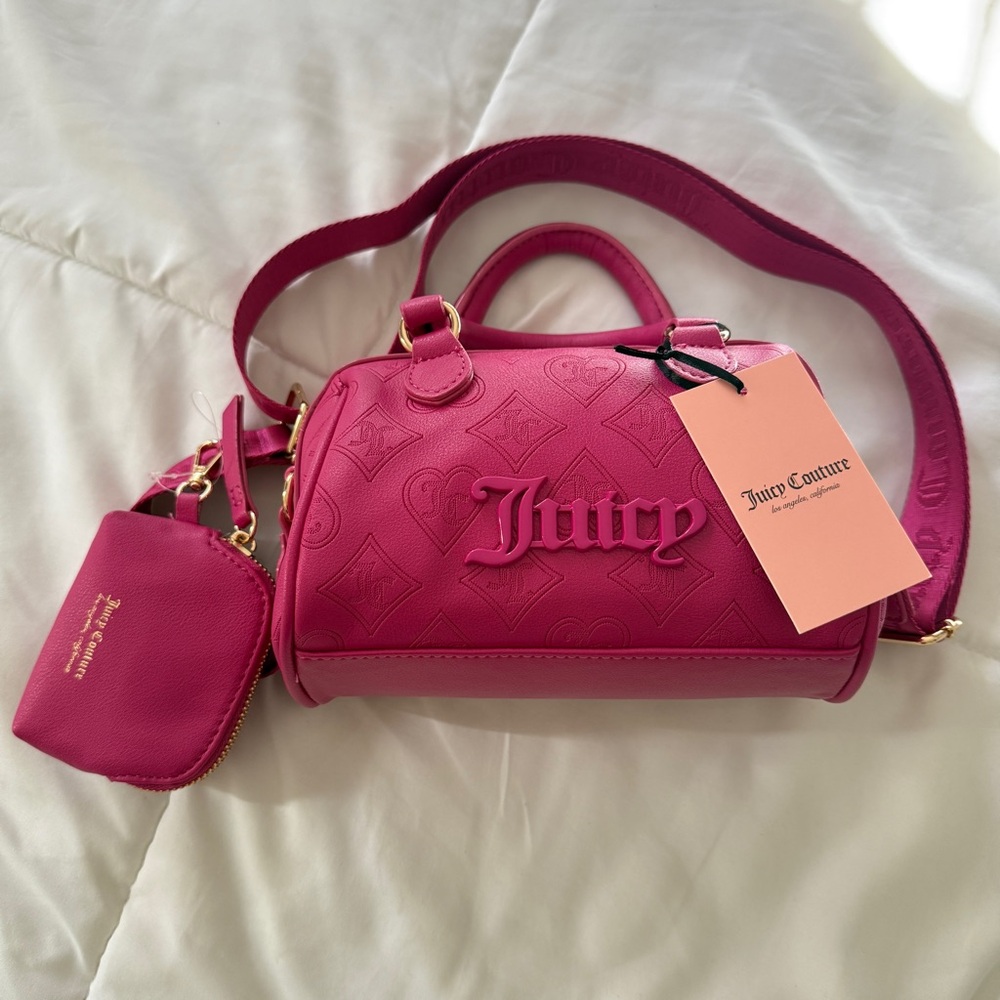 Juicy Couture Semi Charmed Crossbody Bag in Raspberry Tart